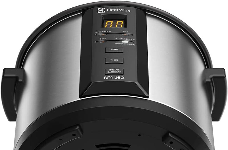 Panela Elétrica Electrolux ECC20 | 1,8L (10 xícaras) | 4 funções + Timer | Antiaderente, Inox, 127v – por Rita Lobo