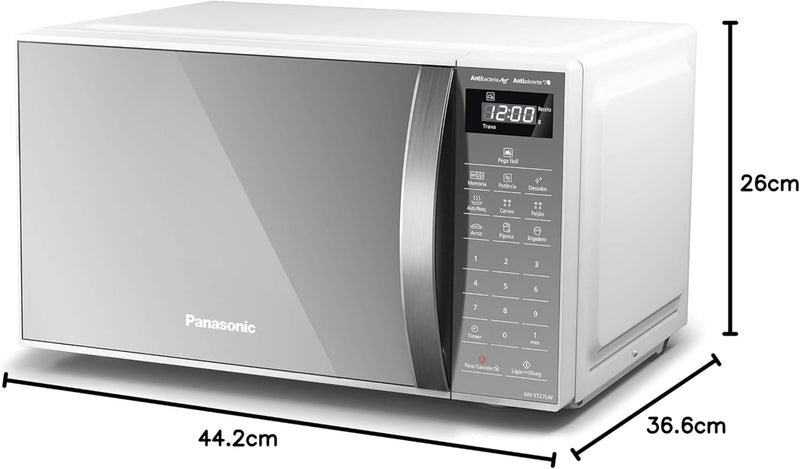 Micro-ondas Panasonic 21L Espelhado Branco