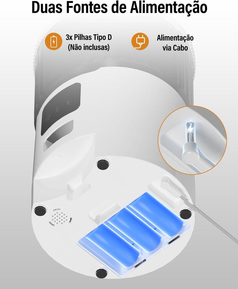 Alimentador Automático Wi-Fi 4L para Gatos e Cães – App + Sensor de Ração + Gravador de Voz