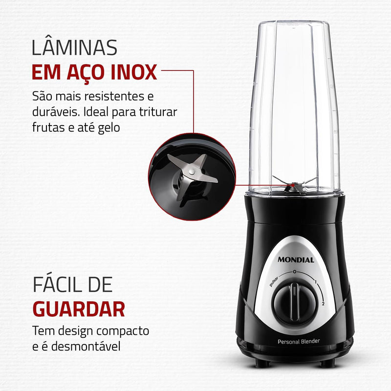 Personal Blender Mondial – Portátil, Potente e Saudável