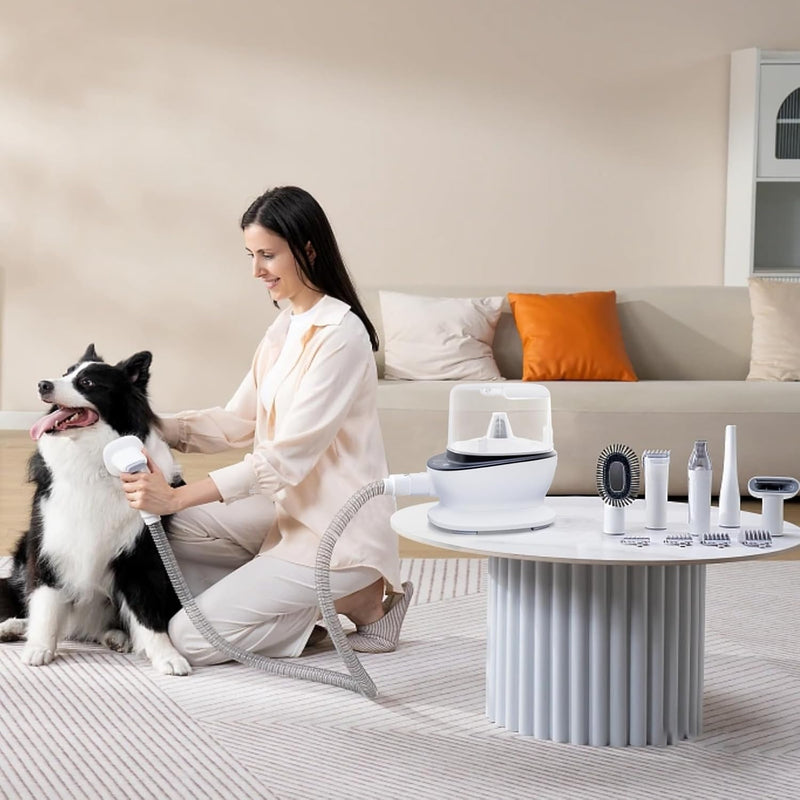 Kit de Limpeza e Aspirador de Pelos para Cães – 99% de Sucção com 9 Ferramentas