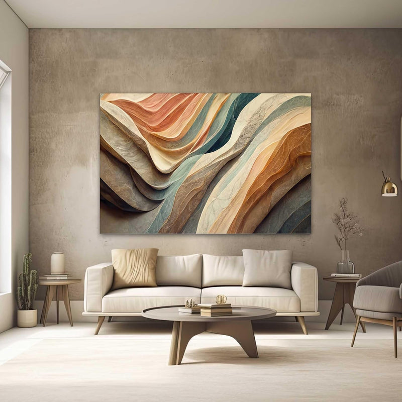 Quadro Decorativo Abstrato Moderno 130x90 Horizontal – Grande para Sala, Quarto, Escritório ou Hall