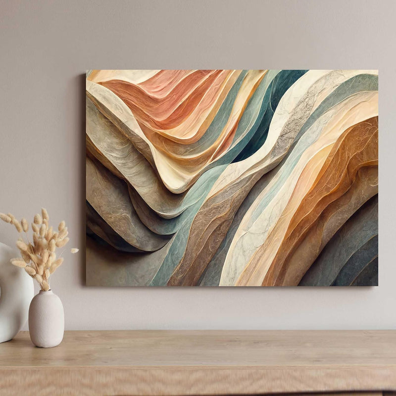 Quadro Decorativo Abstrato Moderno 130x90 Horizontal – Grande para Sala, Quarto, Escritório ou Hall