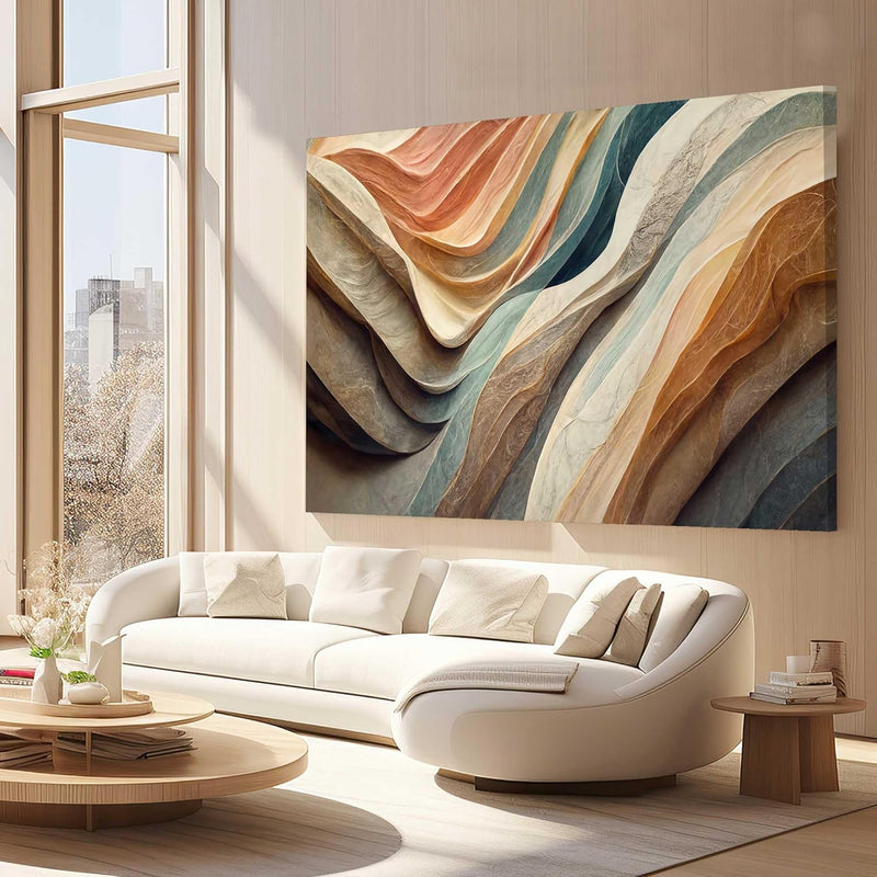 Quadro Decorativo Abstrato Moderno 130x90 Horizontal – Grande para Sala, Quarto, Escritório ou Hall