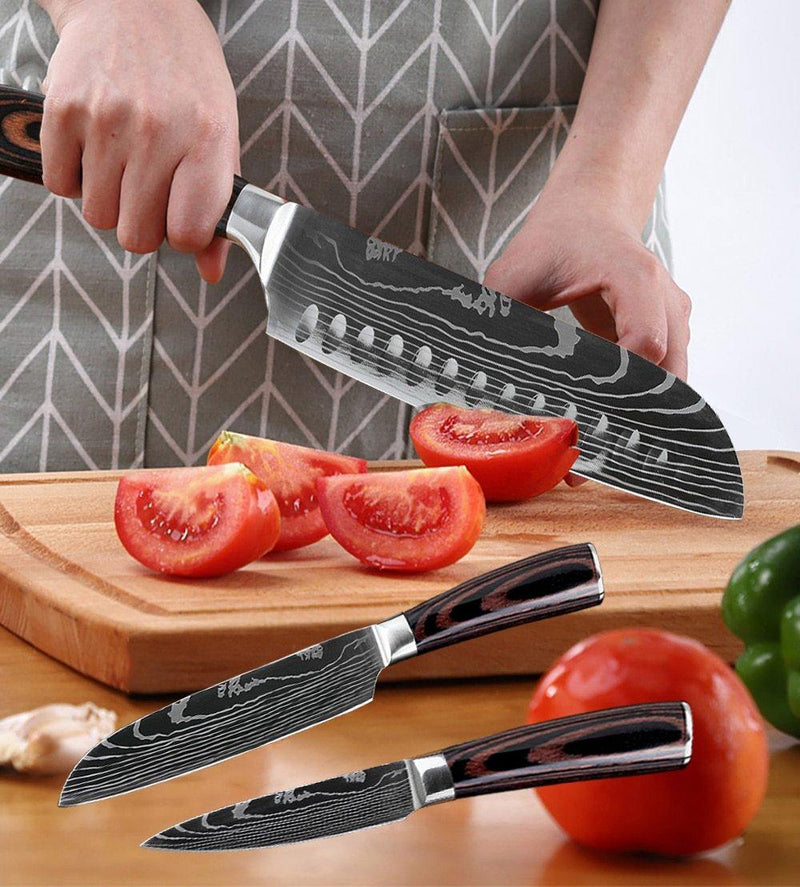 Conjunto de facas de cozinha para um corte super afiado e eficiente